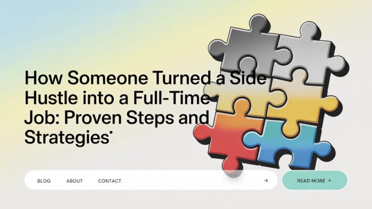 How Someone Turned a Side Hustle into a Full-Time Job Proven Steps and Strategies